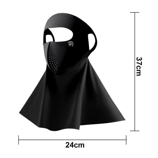Breathable & Cooling Full Face Sun Mask with Neck Cover
