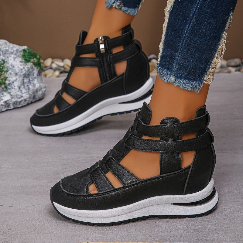 🏖️Summer Hot Sale 49% OFF🌼Women's Fashion Breathable Wedge Sandals with Side Zipper Closure
